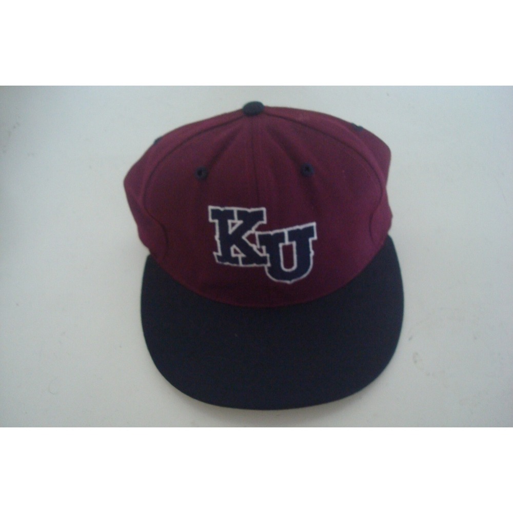 KANSAS JAYHAWKS FITTED SZ 6 5/8 DEADSTOCK HAT CAP VINTAGE H4
